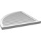 Ekena Millwork Quarter Round Top Left Surface Mount PVC Gable Vent w/ 2"W x 2"P Brickmould Sill Frame, 34"W x 38"H GVPQL34X3803SN - alternate 3